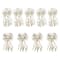 Glitzhome® 32" Elegant Snowflake Ribbon Christmas Bows, 9ct.